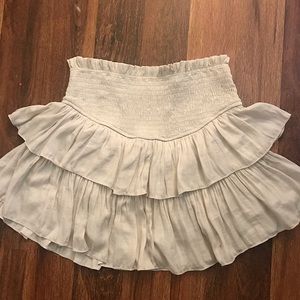 Cute tan ruffled skirt